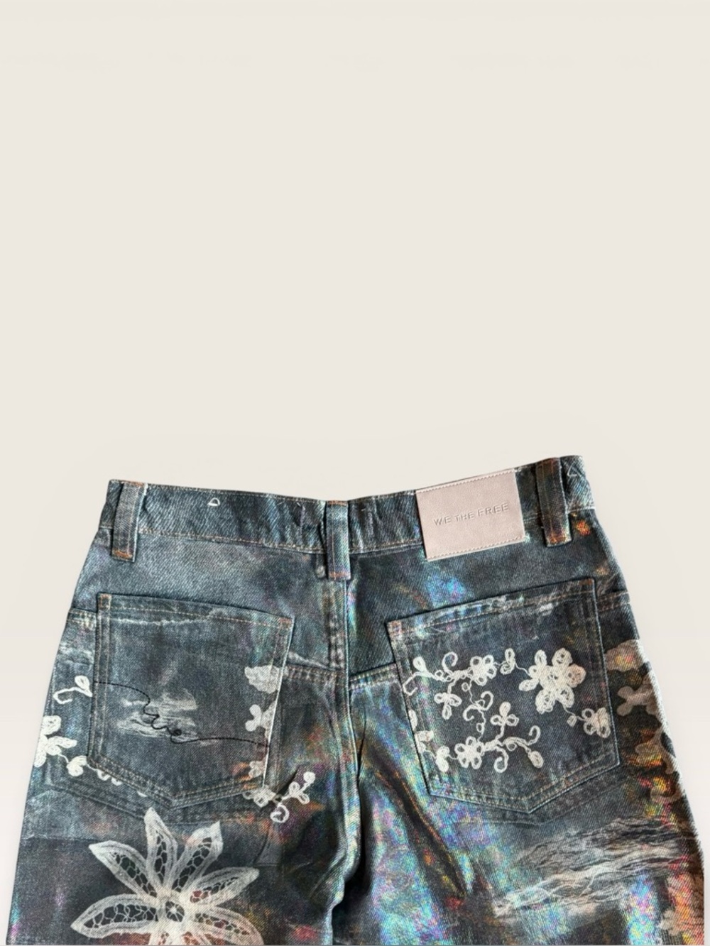 NWT Free People We The Free Tinsley Printed High-Rise Illusions Jeans - Picture 12 of 12